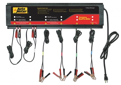 BUSPRO-600S Auto Meter 115 Volt 5 Amp 6 Station 12 Volt Automotive Battery Charger
