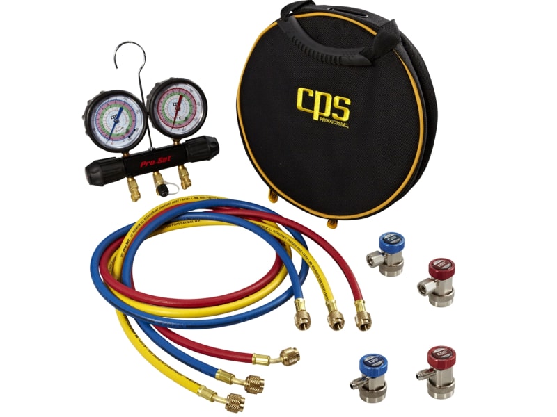 MTHFO134 Working Man's Choice Manifold HFO & 134A 6' Hoses & Couplers