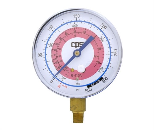 RGBL CPS 2.5" (68mm) Low Side Gauge For R-410A PSI/Kpa °F/°C Metal Case