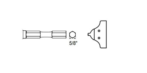 6150029020 Chicago Pneumatic Scaling Tool 5/8" Hex Shank X 200mm - This is a 5/8" (15.7mm) hex shank scraper.