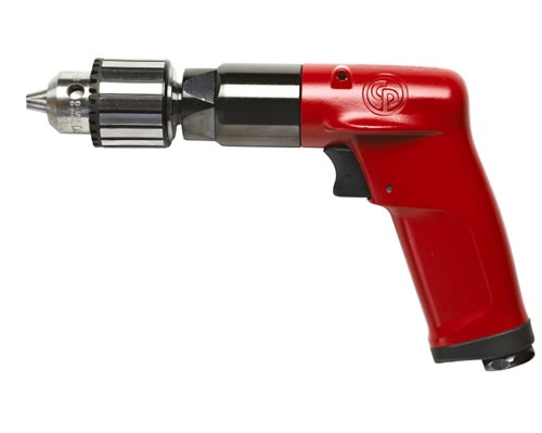 CP1014P05 Chicago Pneumatic 3/8" (10mm) 0.5Hp Industrial Pistol Drill with Jacobs Keyed Chuck