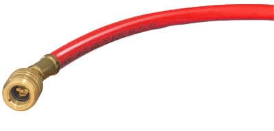CLS-60R JB Industries 1/4" x 60" Red Enviro-Safe Charging Hose w/Secure-Seal Fitting