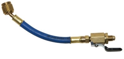 CLV-6B JB Industries 1/4" x 6" Blue Enviro-Safe Whip End w/Shut-Off Ball Valve