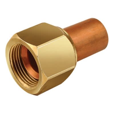 US5-1212 JB Industries 3/4 x 3/4 Swivel Female Flare x Solder Adapter 2 Qty Box