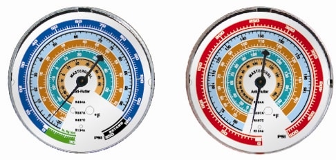 54350 Mastercool Low Side Gauge Psi/Bar & Fahrenheit (3-1/8")
