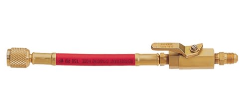 90265 Mastercool Red 1/4" X 1/4" Straight Manual Shut-Off Valve