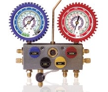 95172-A Mastercool 4-Way Manifold Set with 4-72" Standard Hoses & 2-1/2" Gauges