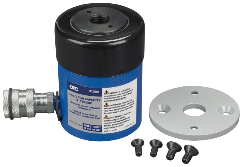 4120A OTC 17-1/2 Ton Hollow Center Hydraulic Ram With Adapter