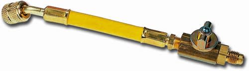18513 Robinair 1/4 Flare 6 Yellow Ball Valve Hose Adapter 1/4 FFL X 1/4 MFL