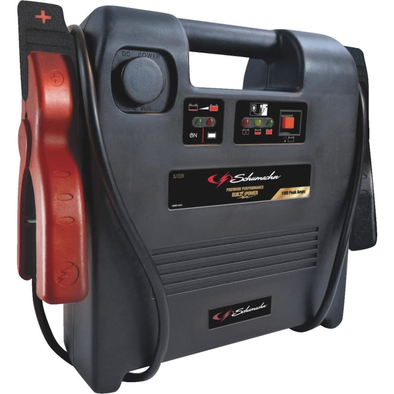 SJ1328 Schumacher 1100 Peak Amp Jump Starter + Portable Power 12 Volt