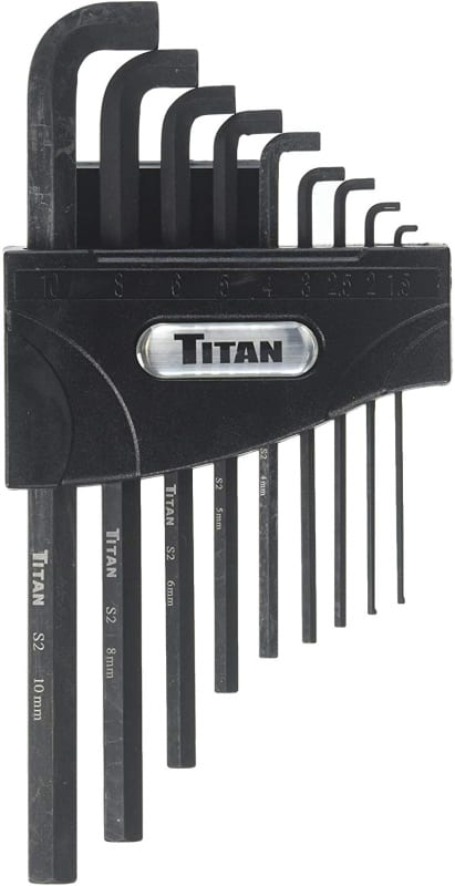 12738 Titan 9 Piece Metric Low Profile Hex Key Set