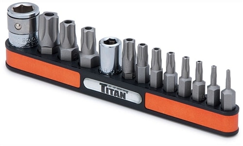 16137 Titan 13pc TR 5-Lobe Star Bit Socket Set