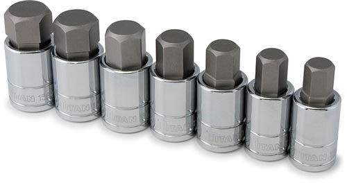 16157 Titan 7pc Metric Large Hex Bit Socket Set
