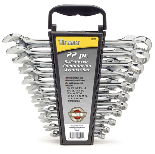 17398 Titan 22pc SAE & Metric Wrench Set