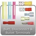 Premium Nylon Solderless Double Crimp Butt, Disconnect & Bullet Terminals