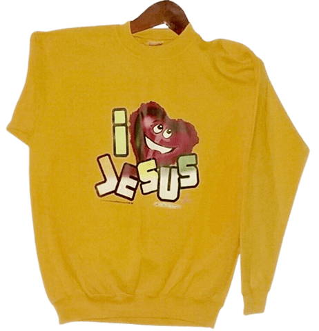 Gold cotton kid's unisex sweatshirt, I Love for Jesus