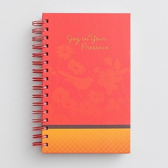 Lined, christian hard cover, spiral journal, In Your Presence