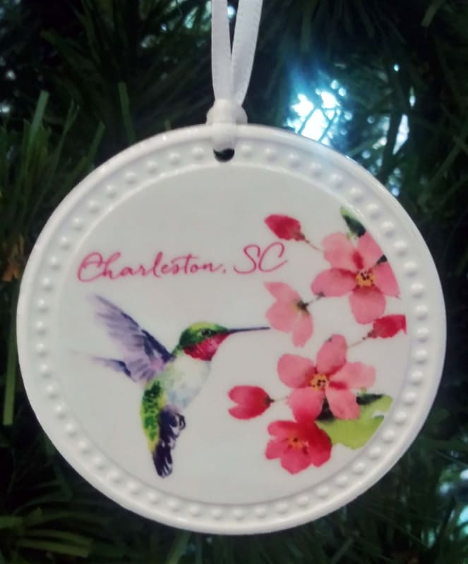 Ceramic Hummingbird Ornament