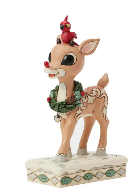 Woodland Rudolph with Red Bird