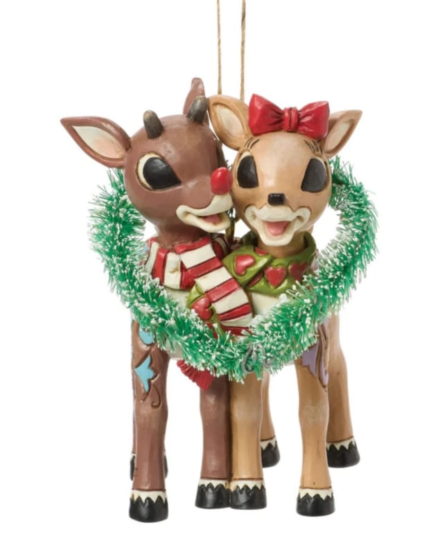 Rudolph & Clarice Heart Ornament