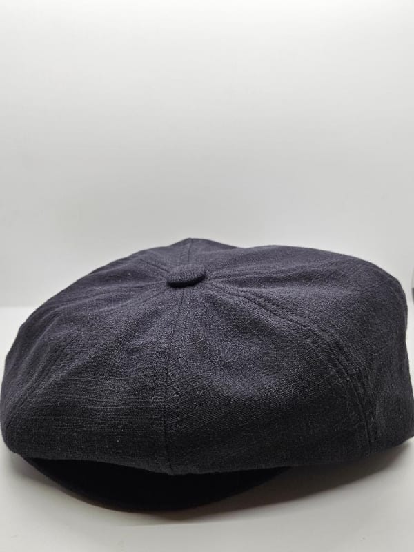 Linen Newsboy Black