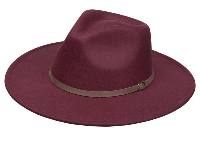 Karen Flat Brim Maroon