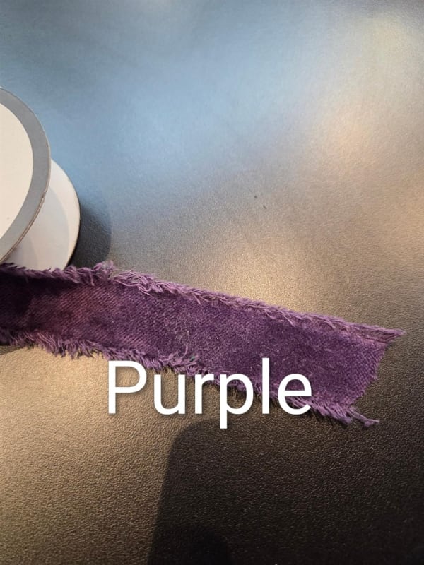 Velvet Ribbon w/ Fray Trim (Ribbon Only)