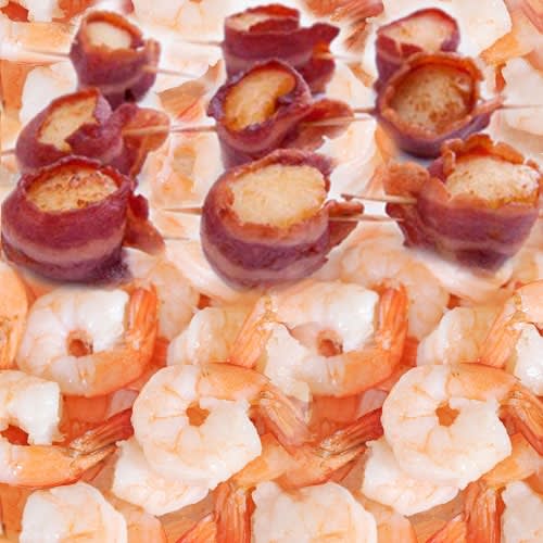 photo of Bacon-Wrapped Scallops / P&D Shrimp