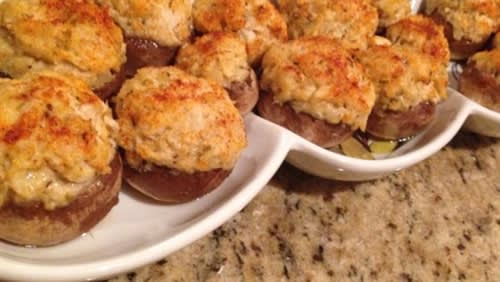 Crab Stuffed Mushrooms - 24 pieces