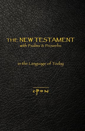 The softcover edition of The New Testament with Psalms & Proverbs – in the Language of Today translated by  William F. Beck is a handy and affordable New Testament for personal use and for bulk distribution for Evangelism purposes. Its size and larger typ