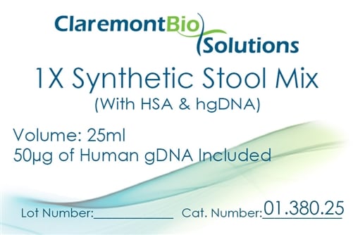 Item #01.380.25 - 25mL Human-based Synthetic Stool Mix (w/ HSA & HgDNA)