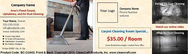 BC-CUA02: Business Card-Carpet-Uph-Air Duct