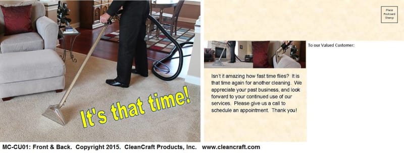 MC-CU01: Reminder Postcard - Carpet-Upholstery MC-CU01: Reminder Postcard - Carpet-Upholstery