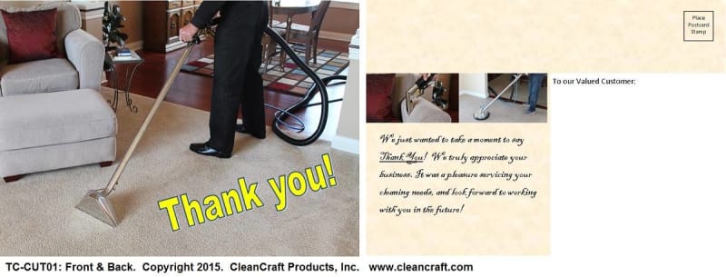 TC-CUT01: Thank You Postcard - Carpet-Upholstery-Tile-Grout-Cleaning TC-CUT01: Thank You Postcard - Carpet-Upholstery-Tile-Grout-Cleaning