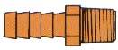 BARB 3/8 inch  X 1/4 inch MPT
