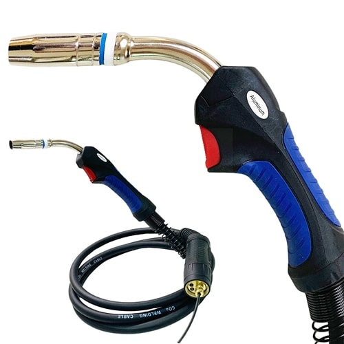 Aluminum Blue Handle MIG Gun-Torch Assembly - Works with Prospot