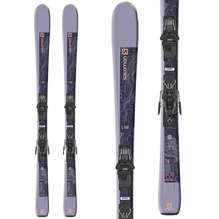 2021 Salomon Distance 76 Women's Skis and M10 Bindings - In Now