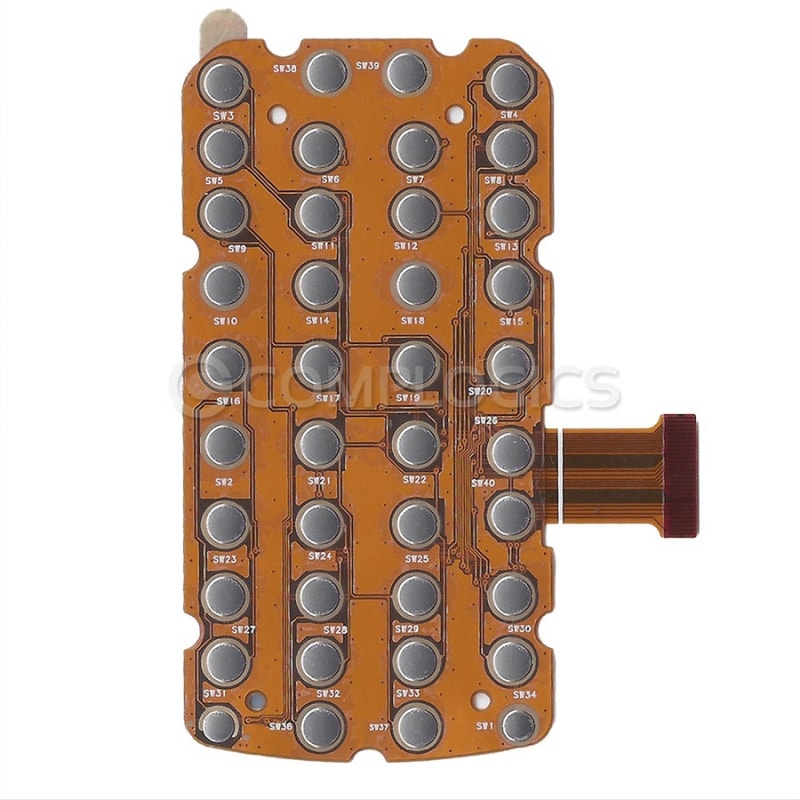 FPC with metal-dome array for 38-key keypad. Replacement for OEM P/N: 8710-050018-02.