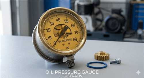 Pressure Gauge 1/4" NPT Center Back-mount Gauge 100psi 2"