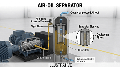 Replacement for Sullair Separator 250034-113