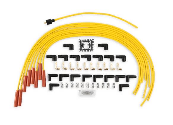 Accel 8MM Yellow with Orange Straight Boots Wire Set