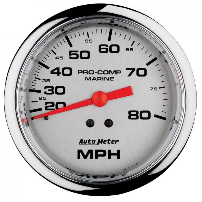 Auto Meter 200753 Mechanical Speedometer 0-80 MPH Marine Chrome