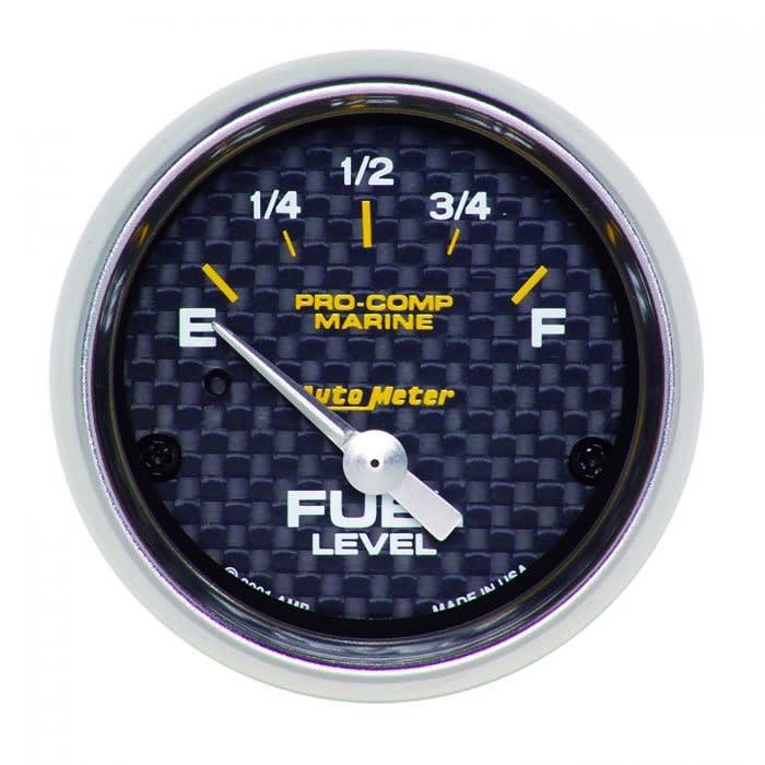 Auto Meter 200760-40 Fuel Level Carbon Fiber Gauge