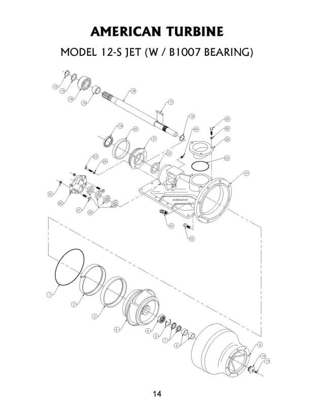 Dominator Model 12-S Jet W/ B1007 Bearing