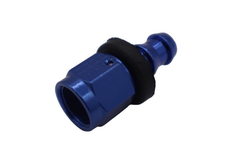 -6 Straight Push-Lock Hose End Blue