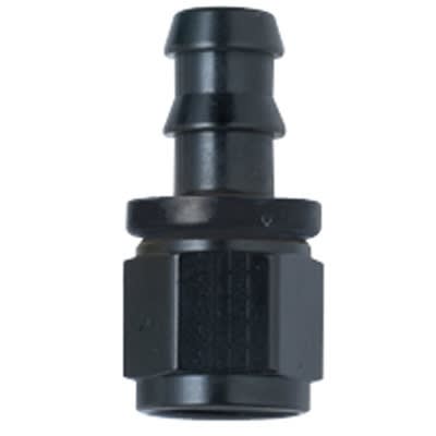 -8 Straight Push-Lock Hose End Black