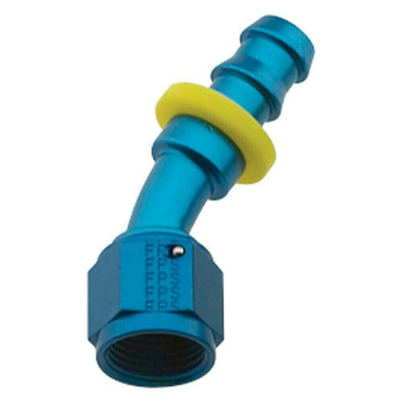 -8 Push-Lock 30 Deg Hose End Blue