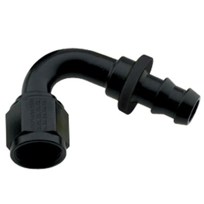 -10 Push-Lock 120 Deg Hose End Black