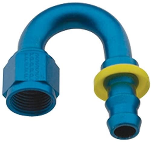 -6 Push-Lock 180 Deg Hose End Blue