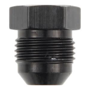 -4 AN External Hex Head Flare Plug Black